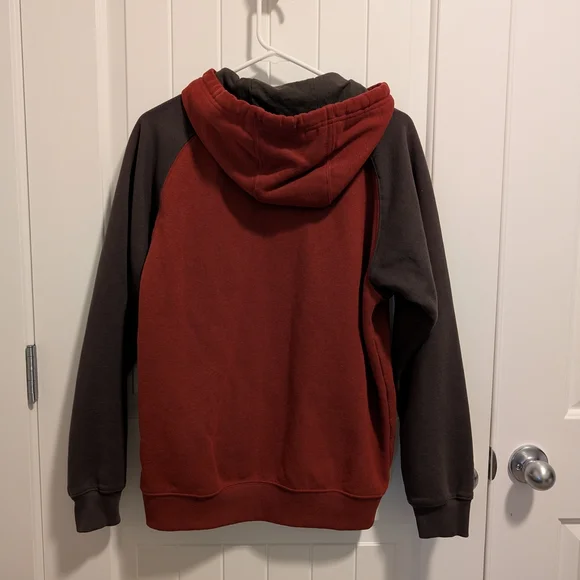 Columbia Men's Red and Charcoal Hoodie - Picture 4 of 4